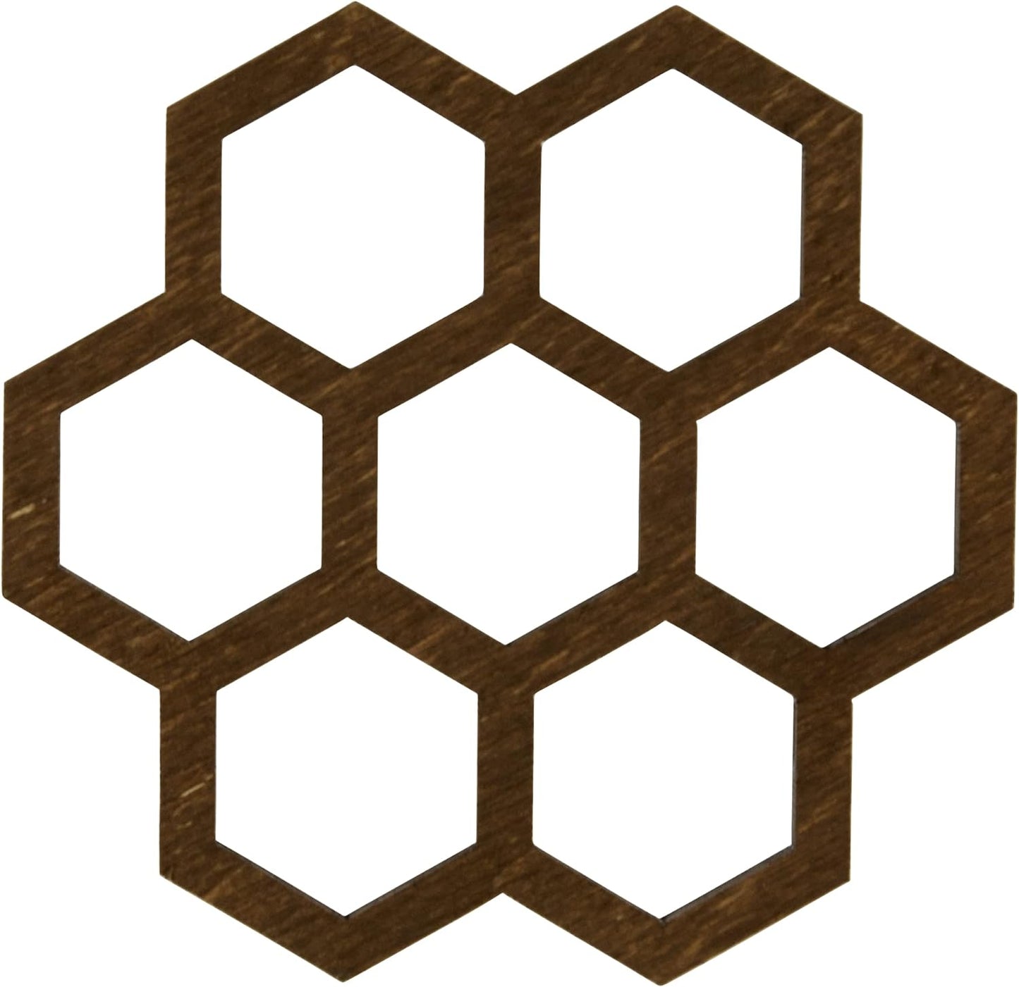 Decorify Untersetzer für Gläser aus Sperrholz - Holzuntersetzer 6 mm (Hexagon)