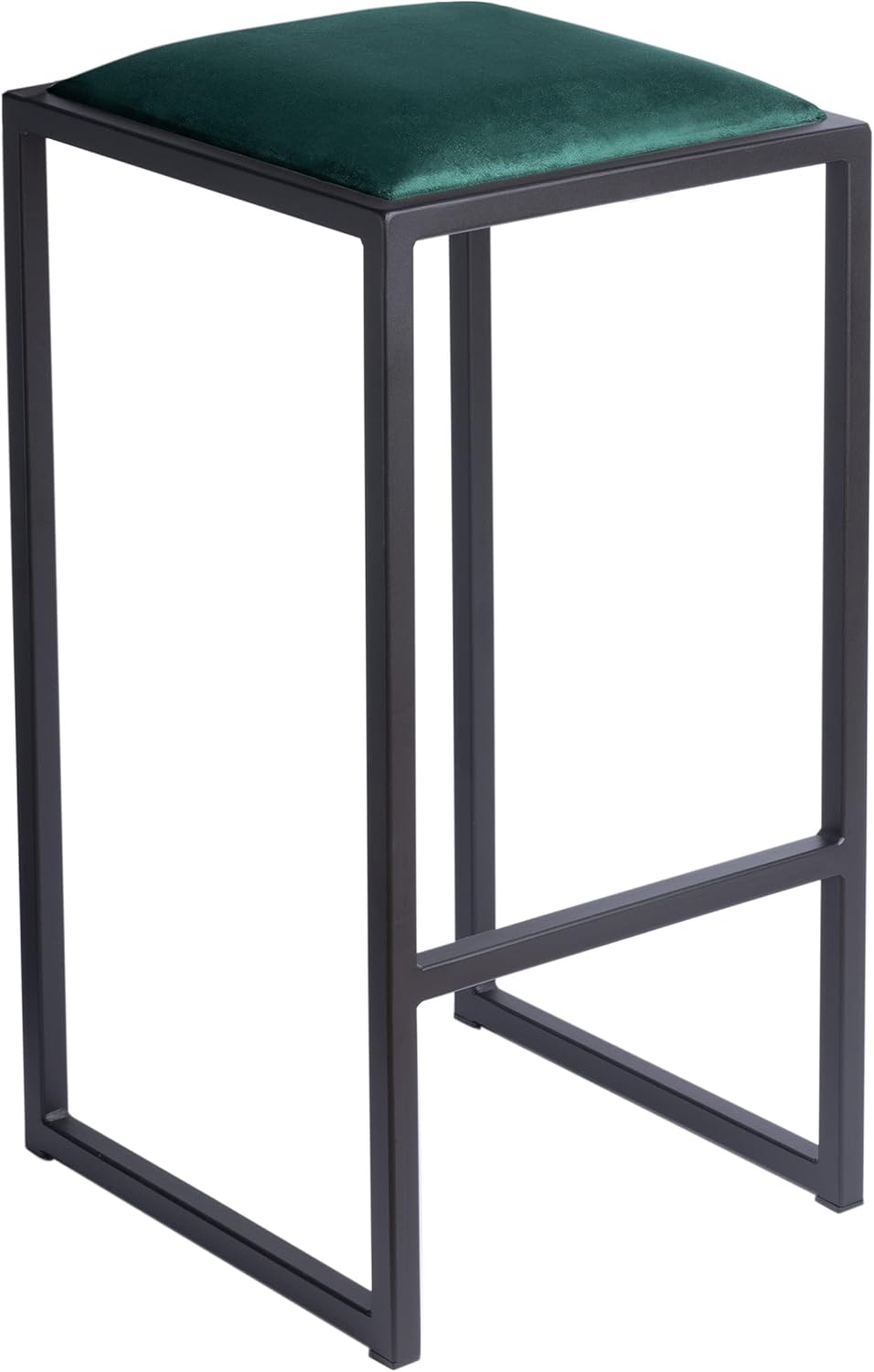 FERRO Barhocker ohne Lehne – Metall Barstuhl mit Polstersitz im Loft Design