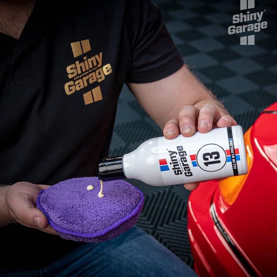 Shiny Garage Violett Microfaser Applikator - Mikrofasertuch für Autolackpflege mit Angenehmem Griff