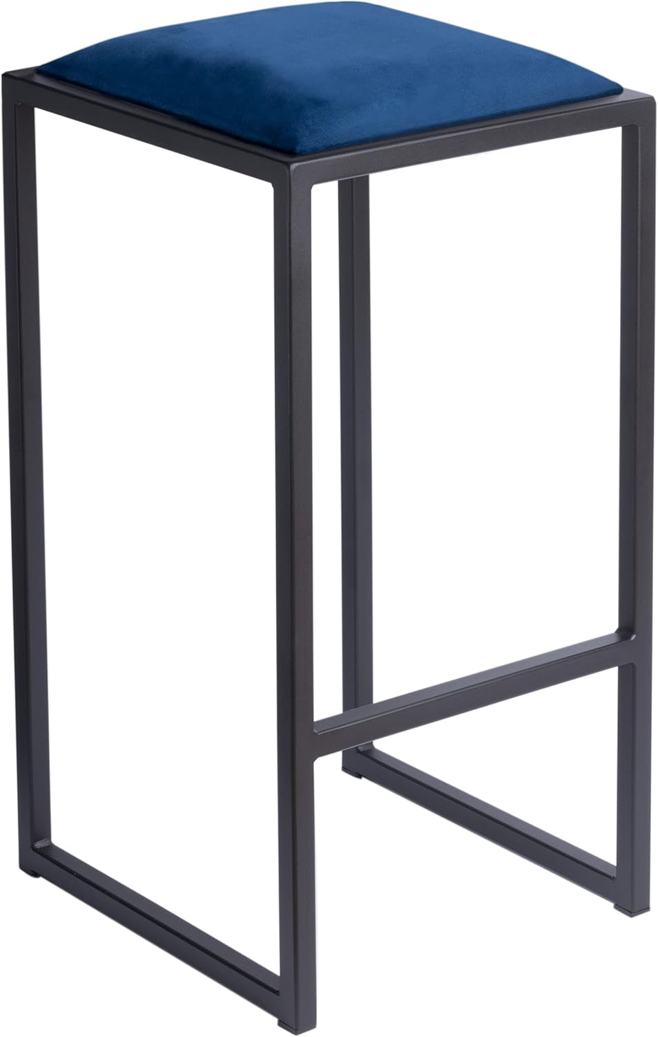 FERRO Barhocker ohne Lehne – Metall Barstuhl mit Polstersitz im Loft Design
