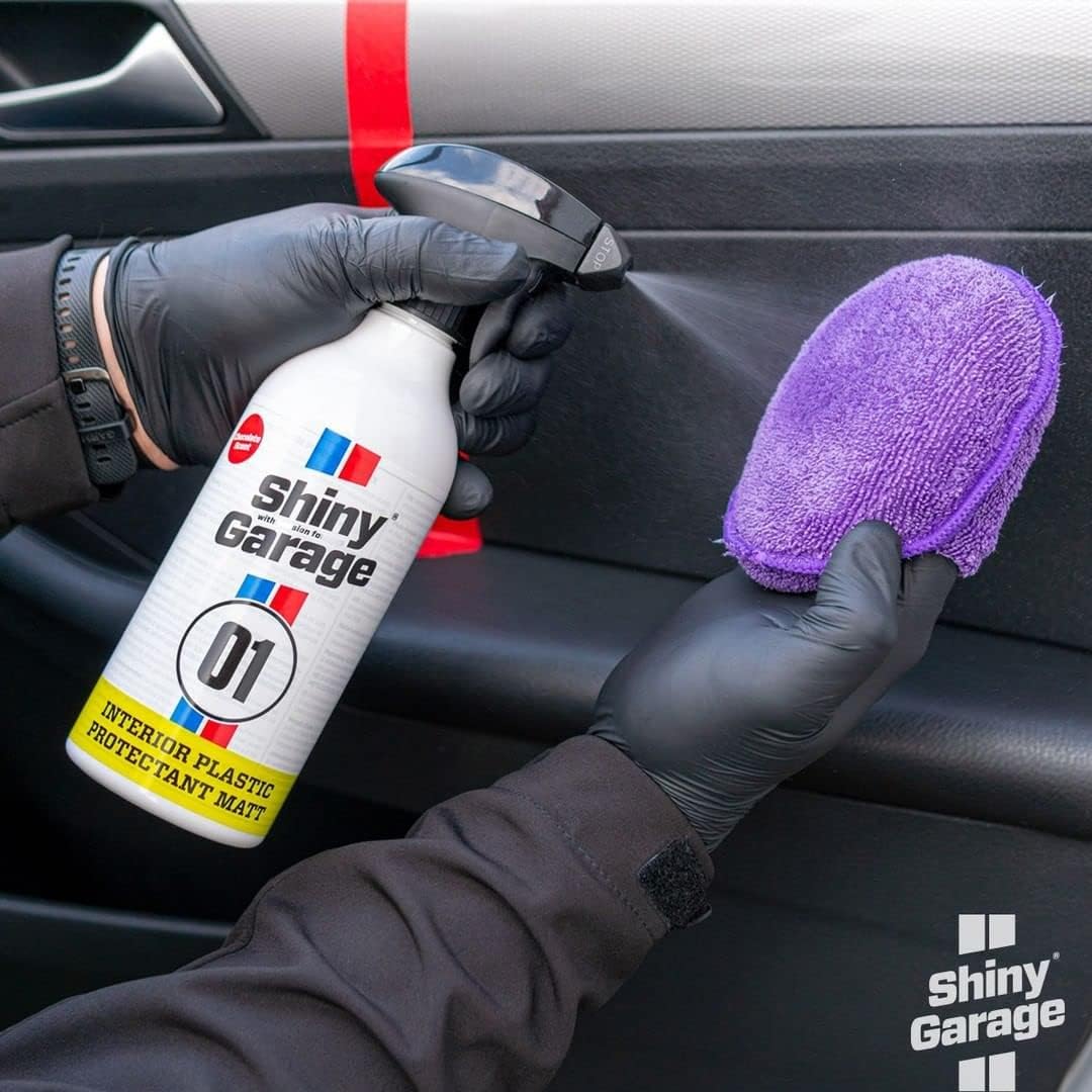 Shiny Garage Violett Microfaser Applikator - Mikrofasertuch für Autolackpflege mit Angenehmem Griff