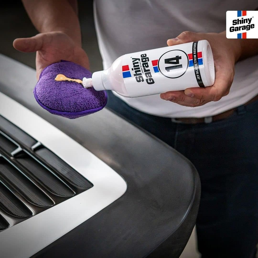 Shiny Garage Violett Microfaser Applikator - Mikrofasertuch für Autolackpflege mit Angenehmem Griff
