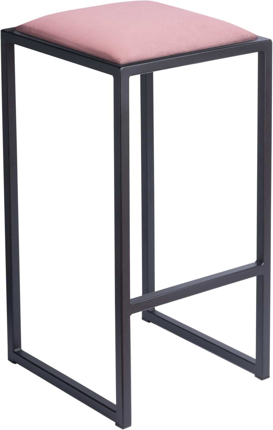 FERRO Barhocker ohne Lehne – Metall Barstuhl mit Polstersitz im Loft Design