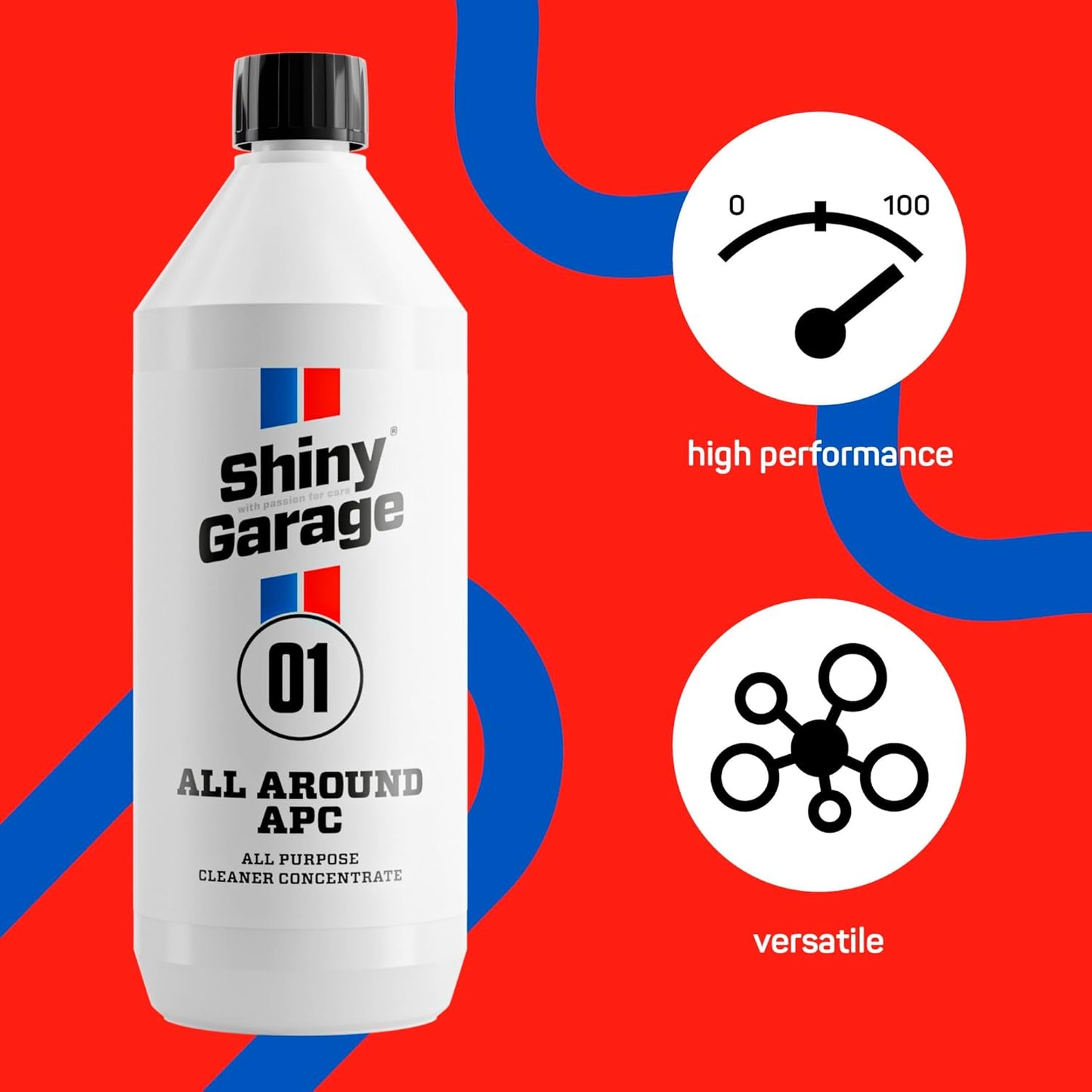 Shiny Garage All Around APC 1L - Vielseitiges Autoshampoo für Innen & Außen - Effektive und Gründliche Autopflege