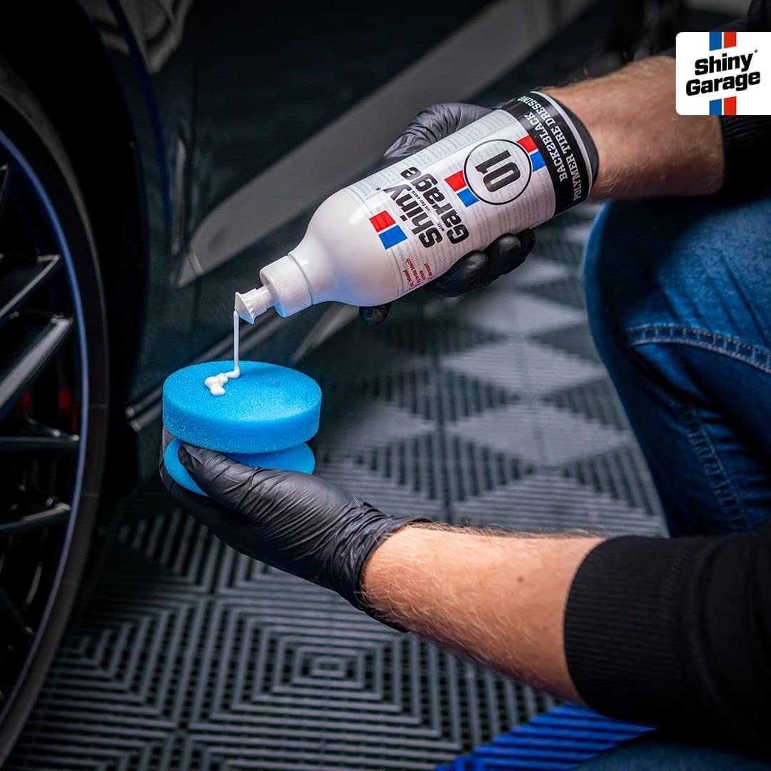 Shiny Garage Bi-Color Tire Applicator Pad - Autoschwamm für Reifenpflege - Soft Foam Polierschwamm für Reifenglanz
