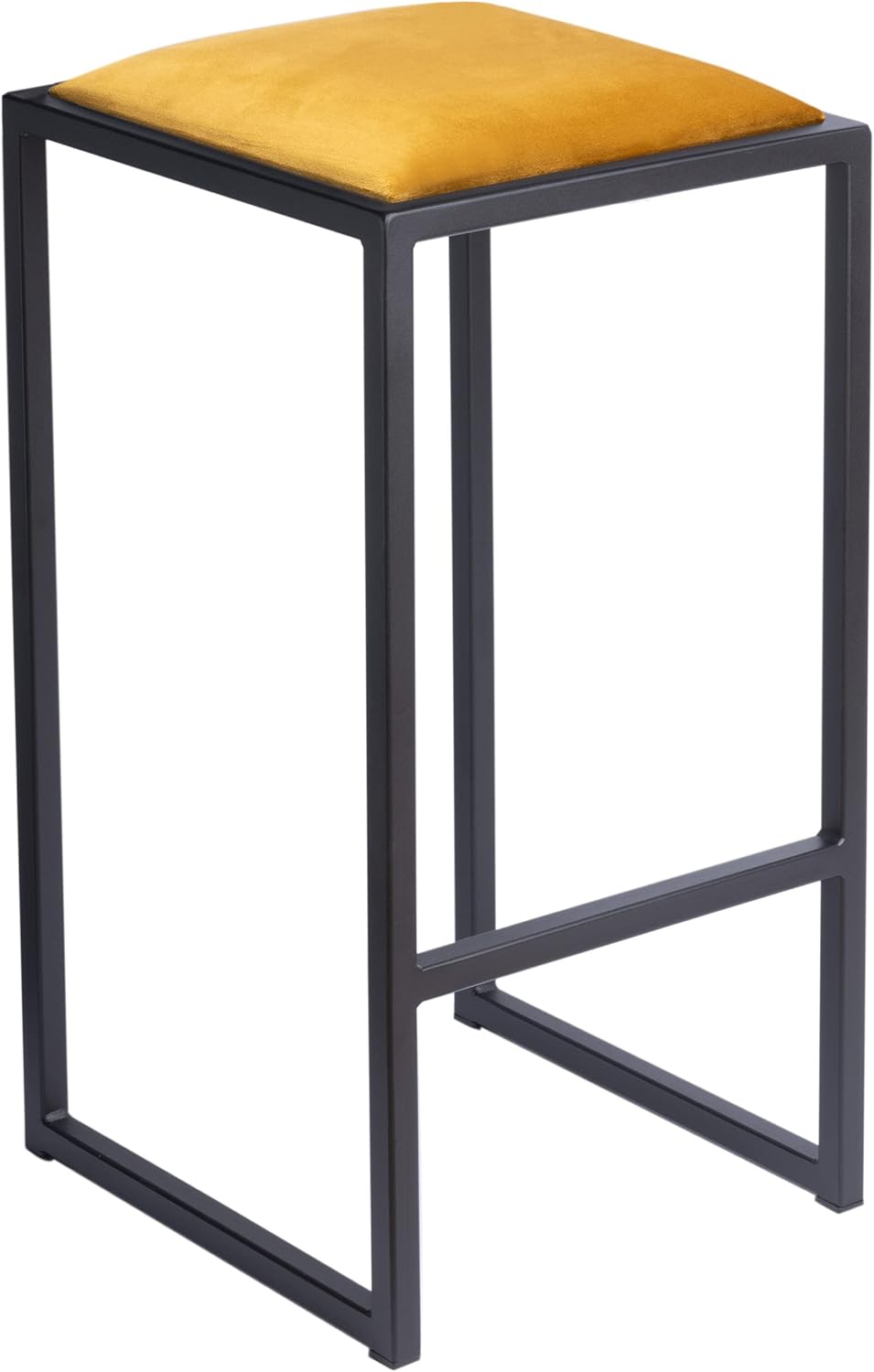 FERRO Barhocker ohne Lehne – Metall Barstuhl mit Polstersitz im Loft Design