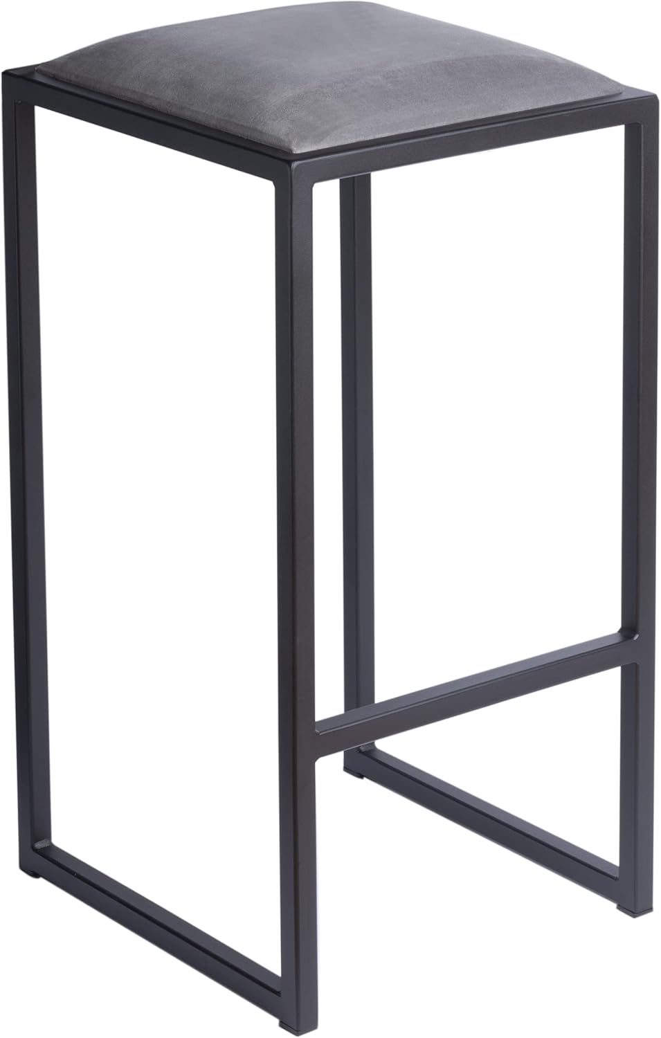 FERRO Barhocker ohne Lehne – Metall Barstuhl mit Polstersitz im Loft Design