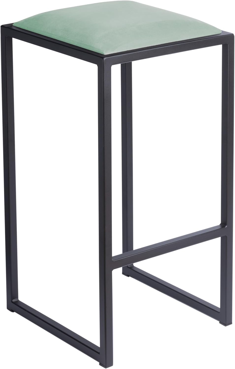 FERRO Barhocker ohne Lehne – Metall Barstuhl mit Polstersitz im Loft Design