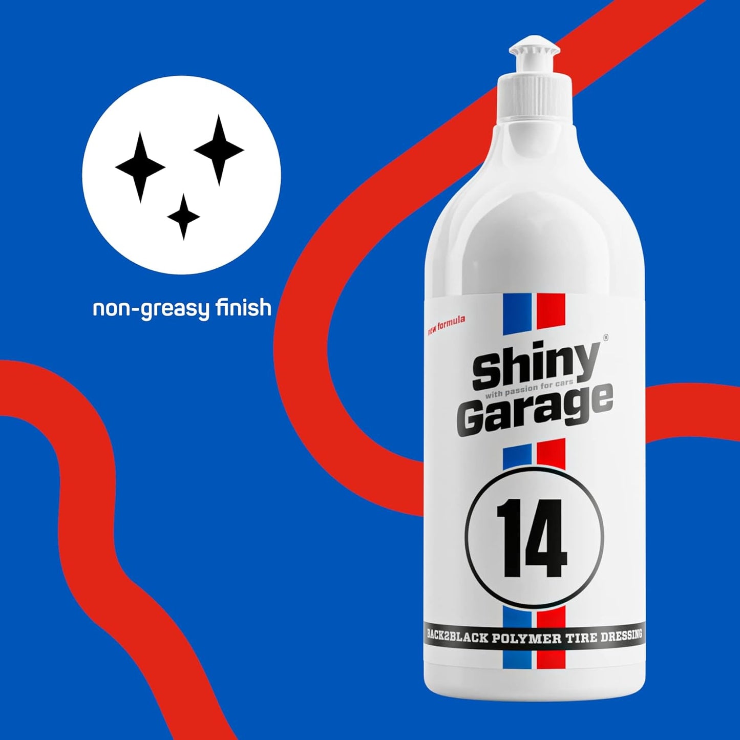 Shiny Garage Back2Black Reifenpflege 1L - Reifenglanz für Auto und Motorrad - Effektive Autoreifen Reinigung