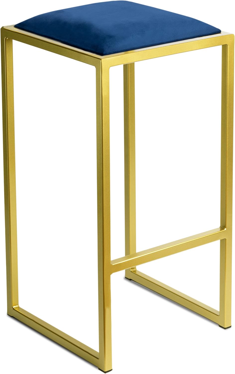 FERRO Barhocker ohne Lehne – Metall Barstuhl mit Polstersitz im Loft Design