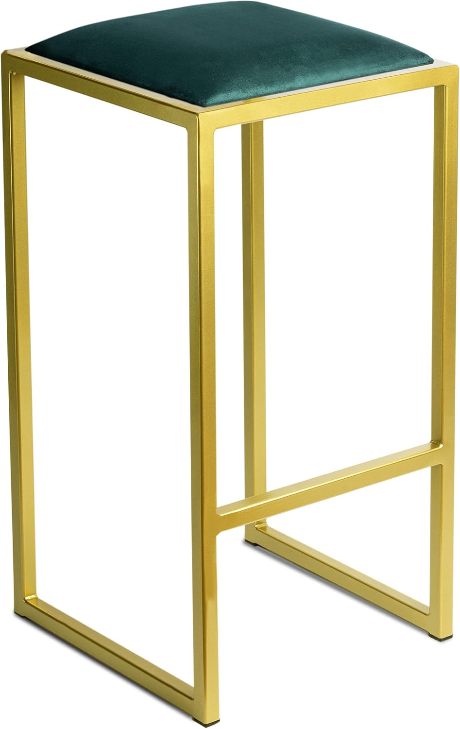 FERRO Barhocker ohne Lehne – Metall Barstuhl mit Polstersitz im Loft Design
