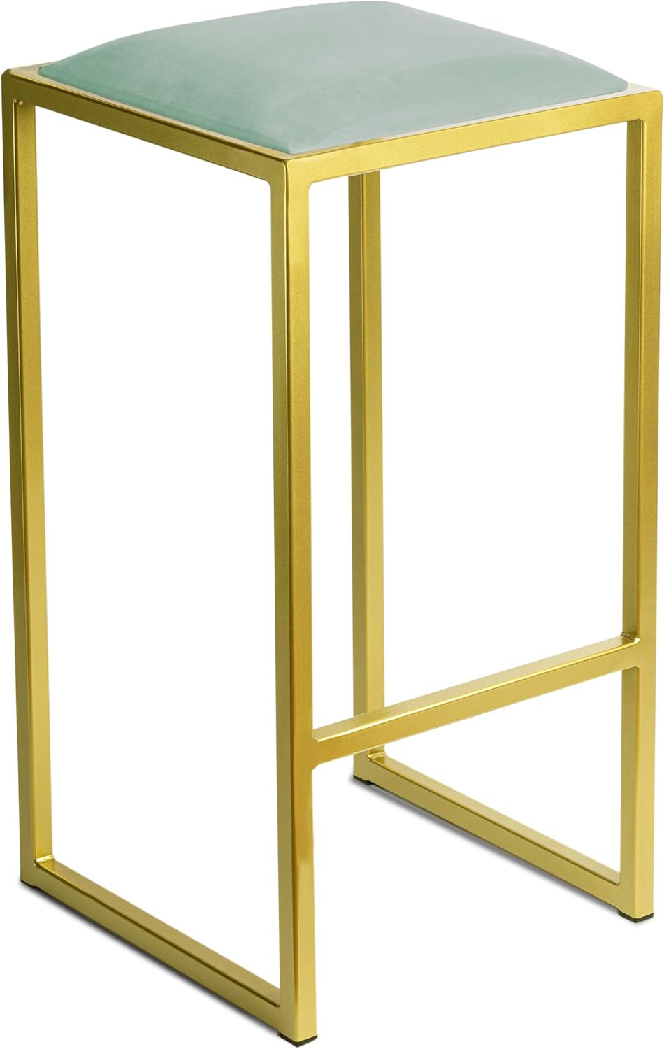 FERRO Barhocker ohne Lehne – Metall Barstuhl mit Polstersitz im Loft Design