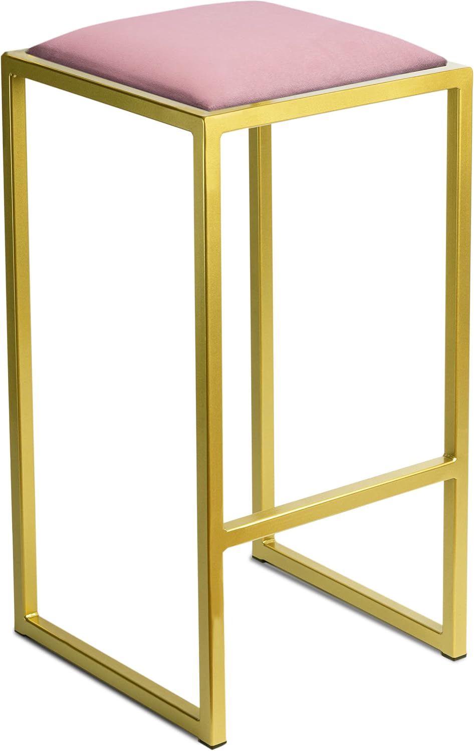 FERRO Barhocker ohne Lehne – Metall Barstuhl mit Polstersitz im Loft Design