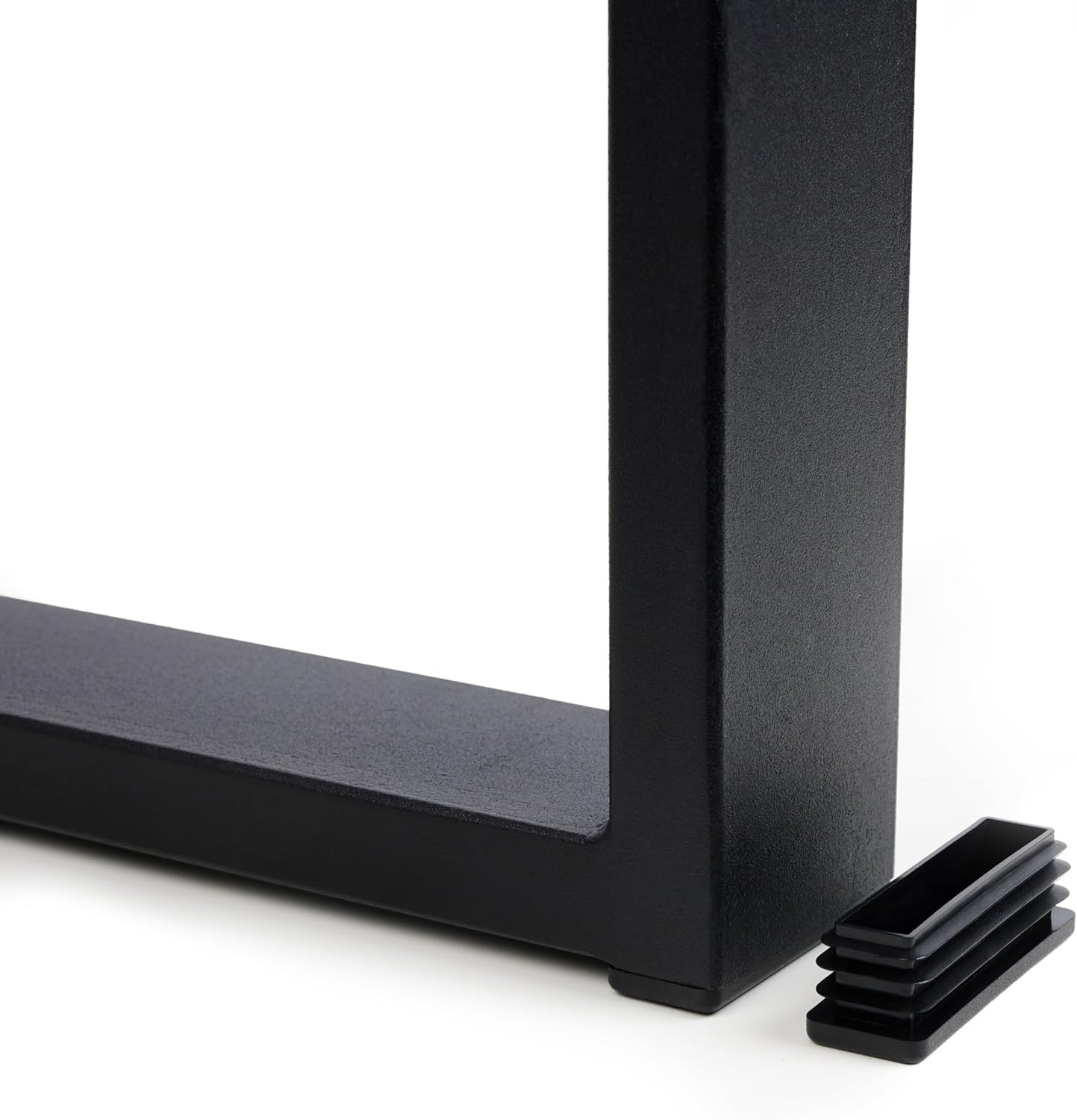 FERRO Tischbeine Metall Schwarz 72 cm – Modernes Tischgestell aus Stahl 2 mm – Tischfüße mit 8 mm Bohrungen & Kunststoffkappen
