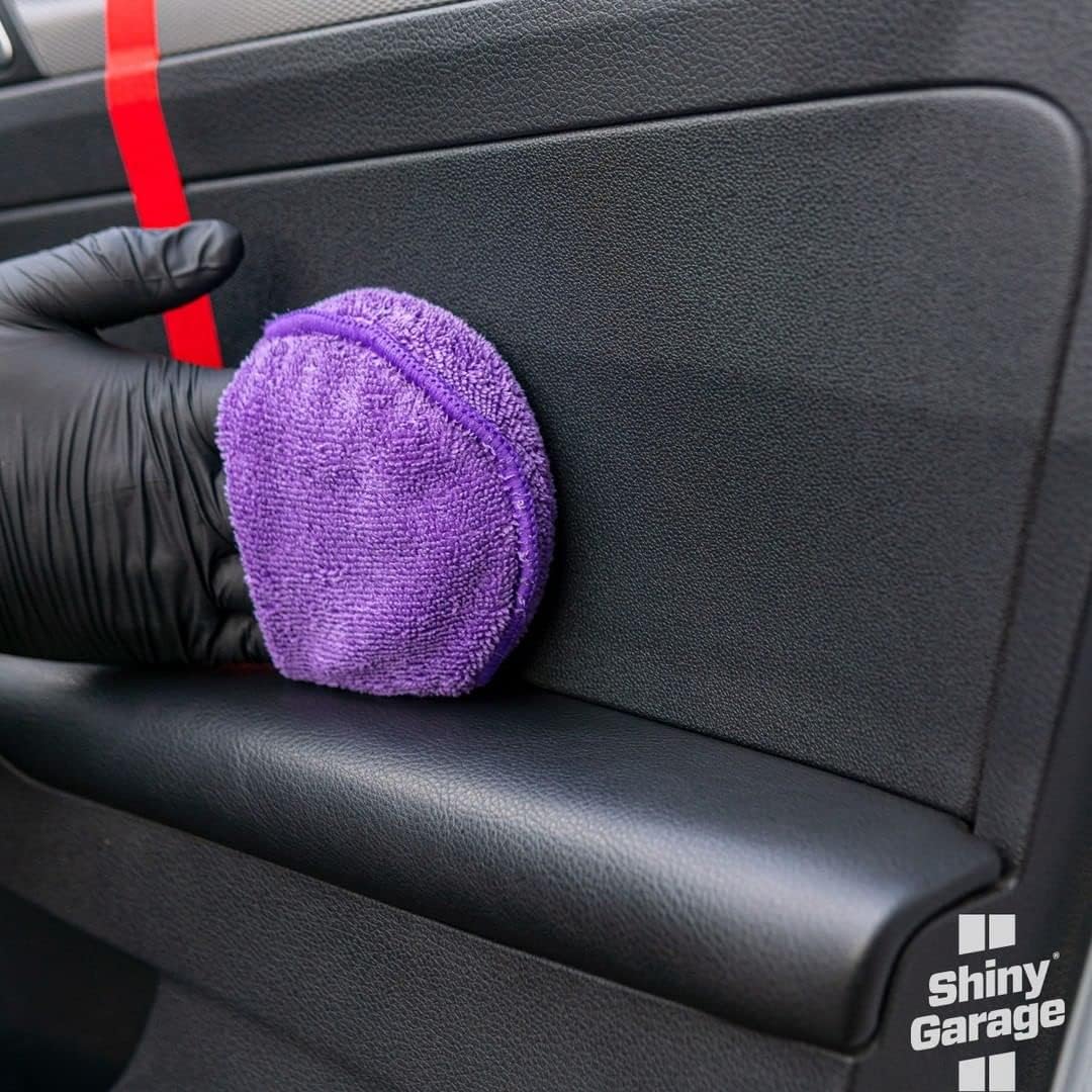 Shiny Garage Violett Microfaser Applikator - Mikrofasertuch für Autolackpflege mit Angenehmem Griff