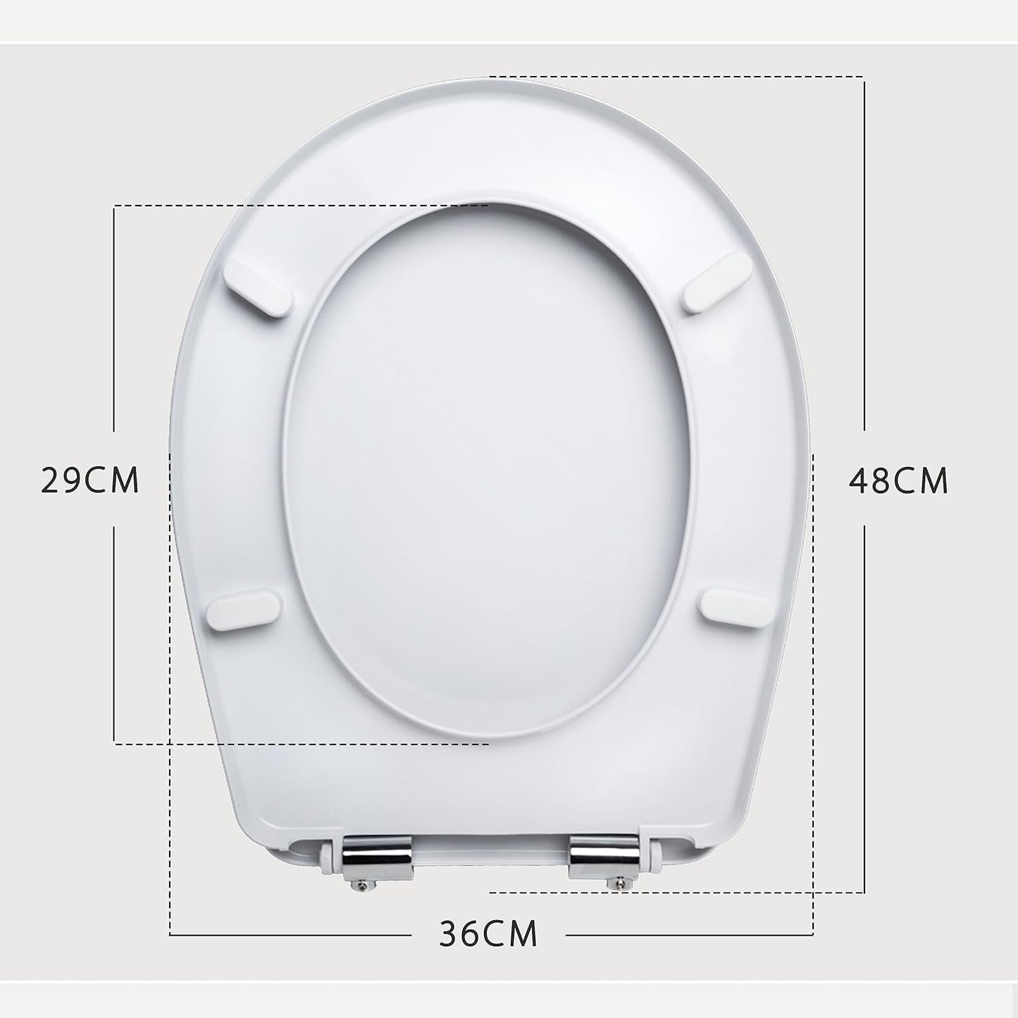 Hastic Toilettendeckel mit absenkautomatik Weiß - WC Sitz mit Absenkautomatik - Klodeckel Weiss - Klobrille - Soft Lose Toilettensitz - Deckel Weiß - Toilettenbrille - Toilet Seat