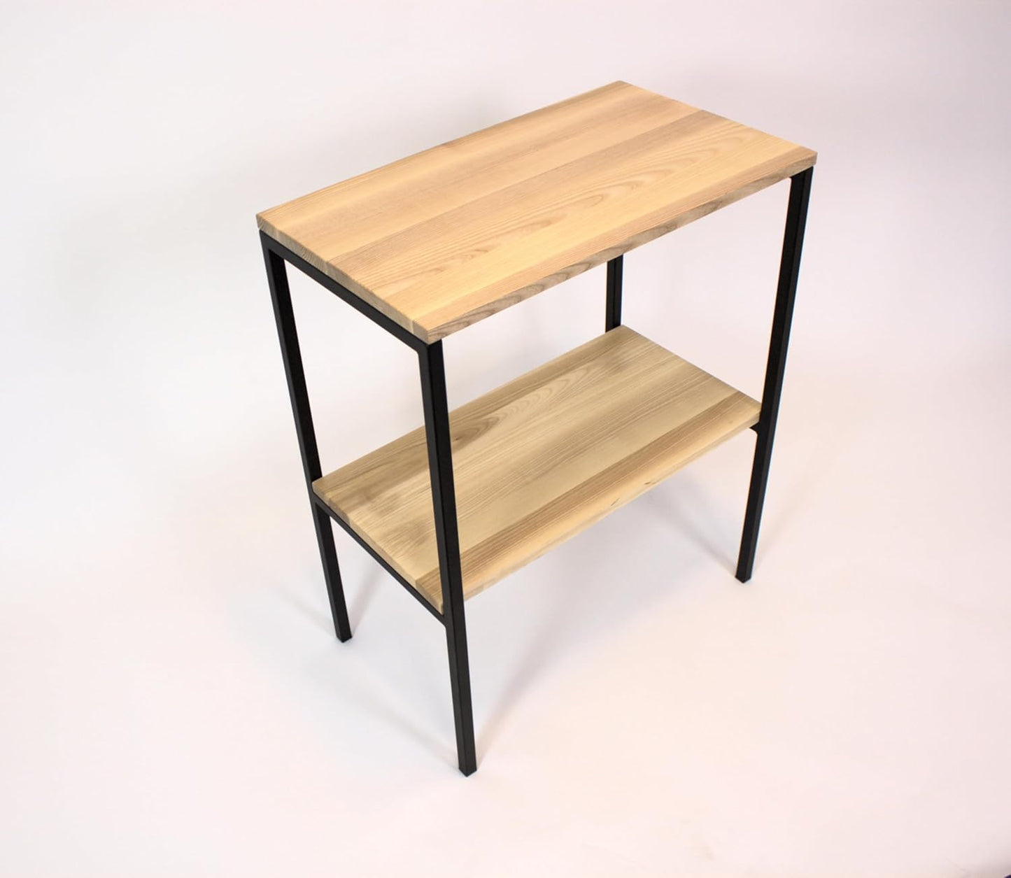 FERRO Waschtisch Konsole 60x35x75 cm – Moderner Konsolentisch mit Ablage – Badmöbel aus Eschenholz