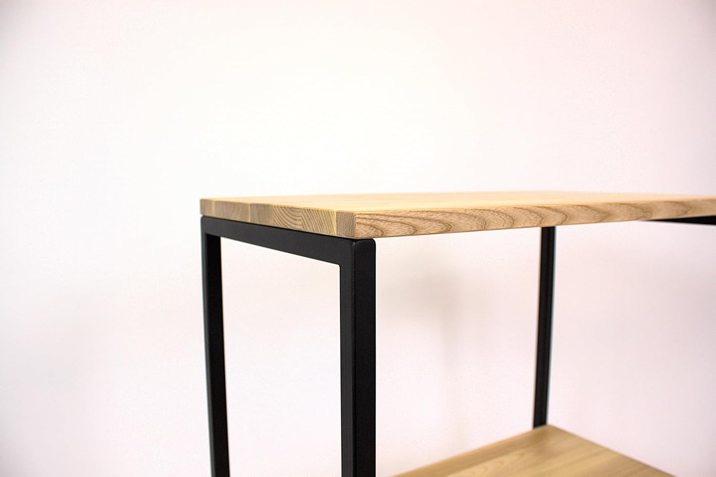 FERRO Waschtisch Konsole 60x35x75 cm – Moderner Konsolentisch mit Ablage – Badmöbel aus Eschenholz