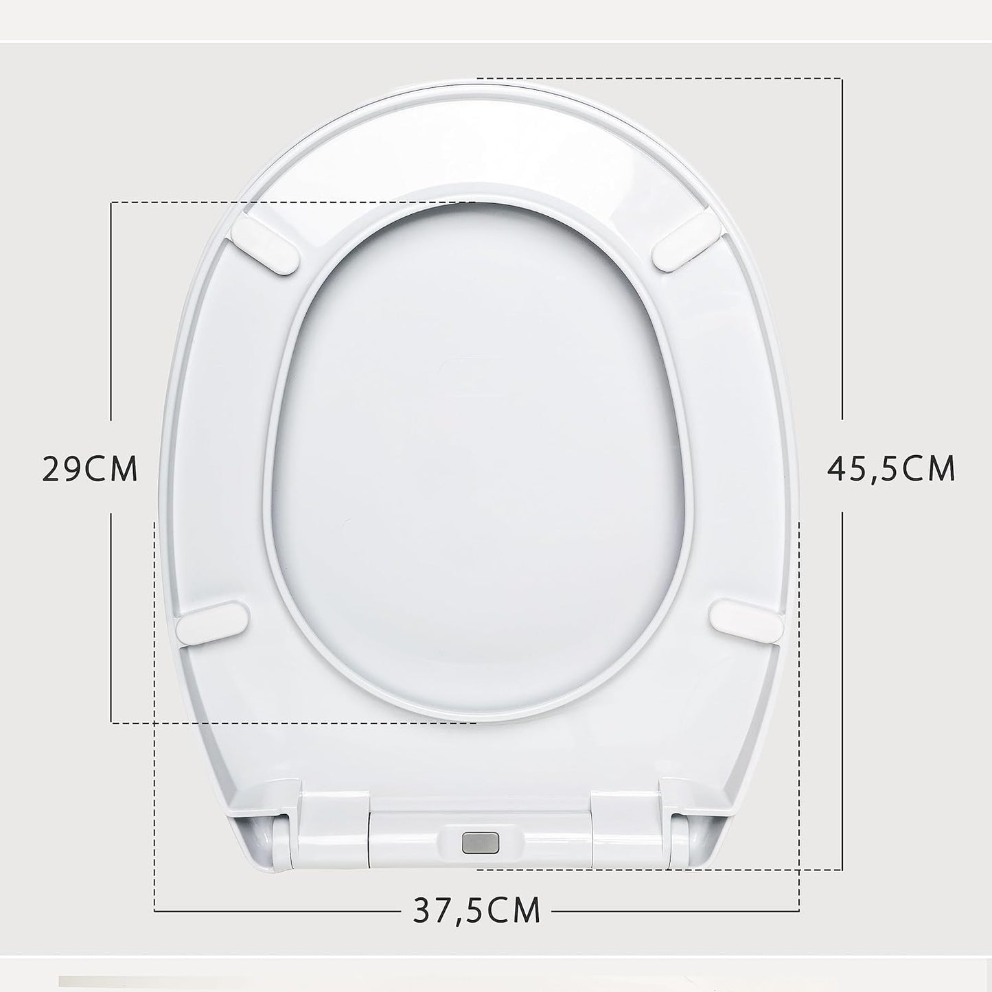 Hastic Toilettendeckel mit absenkautomatik Weiß - WC Sitz mit Absenkautomatik - Klodeckel Weiss - Klobrille - Soft Lose Toilettensitz - Deckel Weiß - Toilettenbrille - Toilet Seat