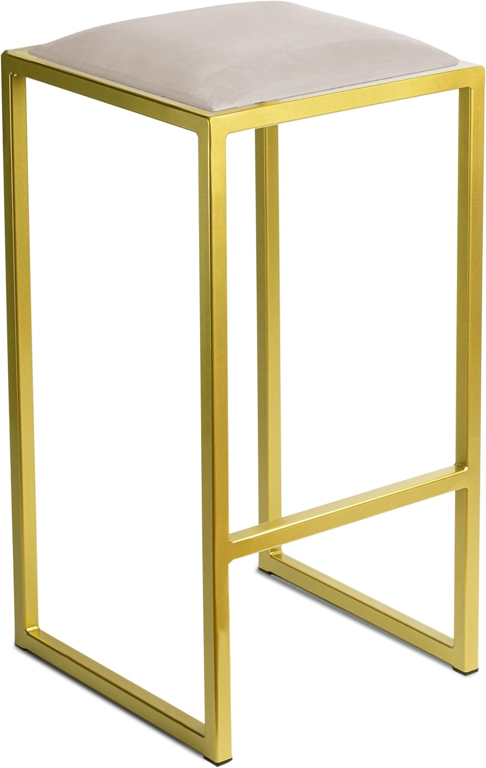 FERRO Barhocker ohne Lehne – Metall Barstuhl mit Polstersitz im Loft Design