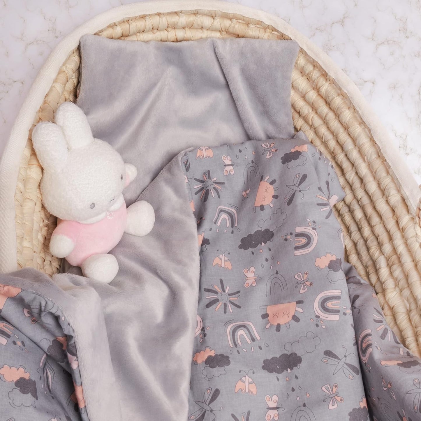 LUMALI Babydecke Baumwolle 75x100 cm - Kuscheldecke Baby mit OEKO-TEX