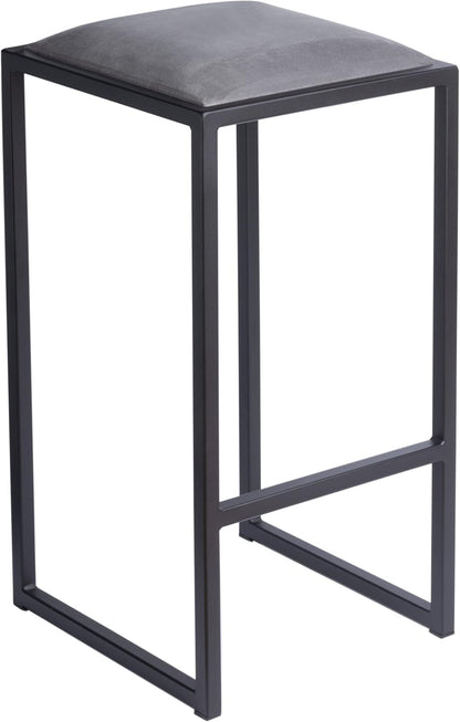 FERRO Barhocker ohne Lehne – Metall Barstuhl mit Polstersitz im Loft Design