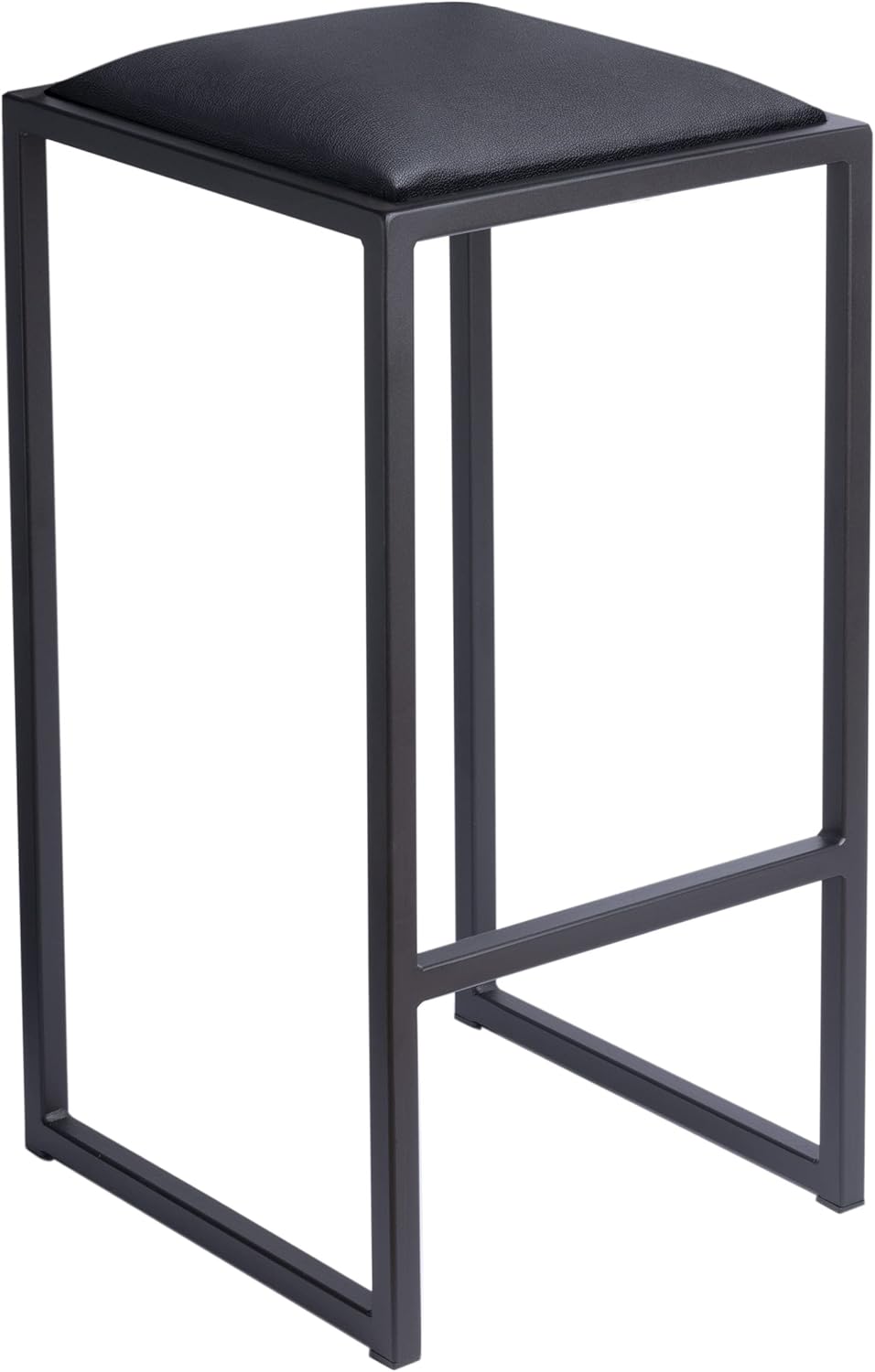 FERRO Barhocker ohne Lehne – Metall Barstuhl mit Polstersitz im Loft Design