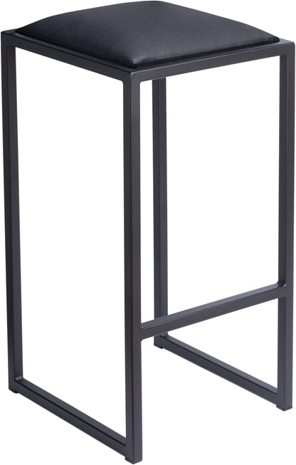 FERRO Barhocker ohne Lehne – Metall Barstuhl mit Polstersitz im Loft Design