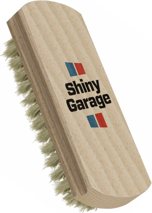 Shiny Garage Lederbürste Auto - Ergonomische Bürste mit Weichen Borsten für Schonende Lederpflege - Kratzfrei & Effektiv