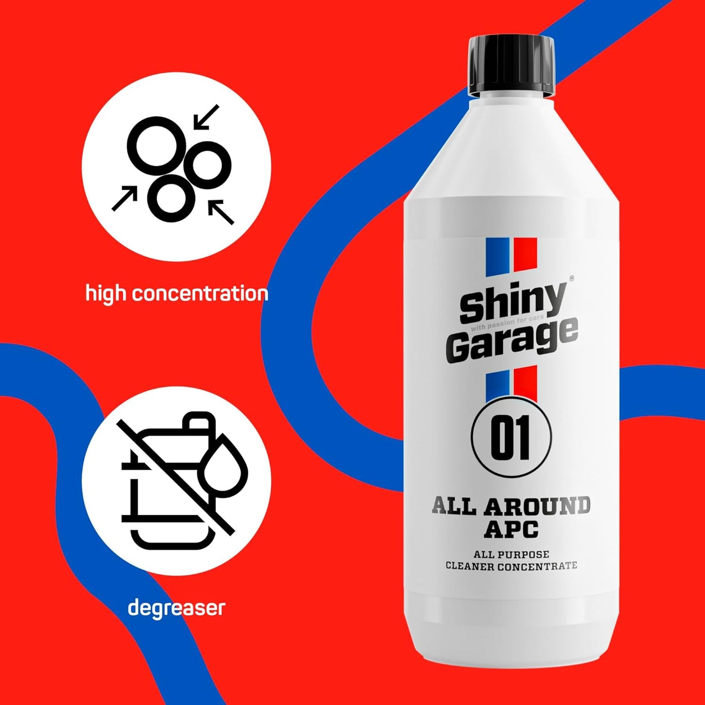 Shiny Garage All Around APC 1L - Vielseitiges Autoshampoo für Innen & Außen - Effektive und Gründliche Autopflege