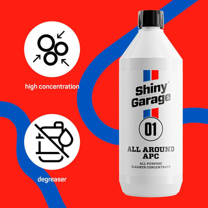 Shiny Garage All Around APC 1L - Vielseitiges Autoshampoo für Innen & Außen - Effektive und Gründliche Autopflege