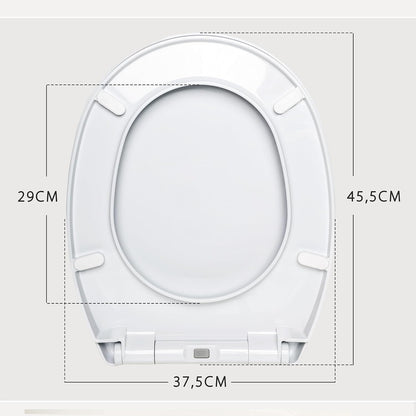 Hastic Toilettendeckel mit absenkautomatik Weiß - WC Sitz mit Absenkautomatik - Klodeckel Weiss - Klobrille - Soft Lose Toilettensitz - Deckel Weiß - Toilettenbrille - Toilet Seat