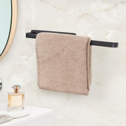 Handtuchhalter ohne Bohren Schwarz Matt – Moderne Badezimmer-Handtuchstange im Loft-Style