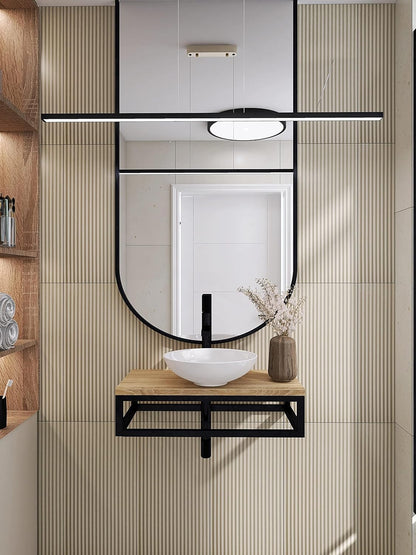 FERRO Wandkonsole Schwarz – Waschtisch Halterung aus Stahl für Waschtischplatte – Möbelkufen Design, Konsolenträger modern
