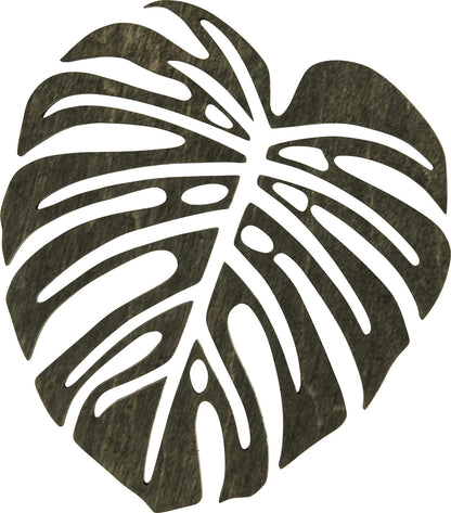 Decorify Untersetzer für Gläser aus Sperrholz - Holzuntersetzer 6 mm (Monstera)