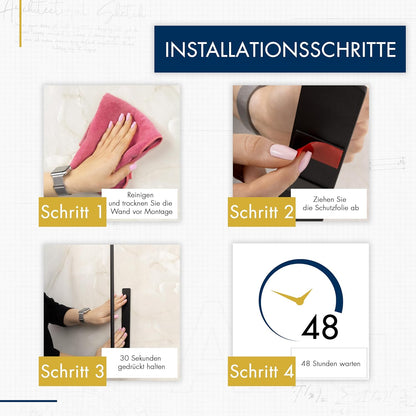 Handtuchhalter ohne Bohren Schwarz Matt – Moderne Badezimmer-Handtuchstange im Loft-Style