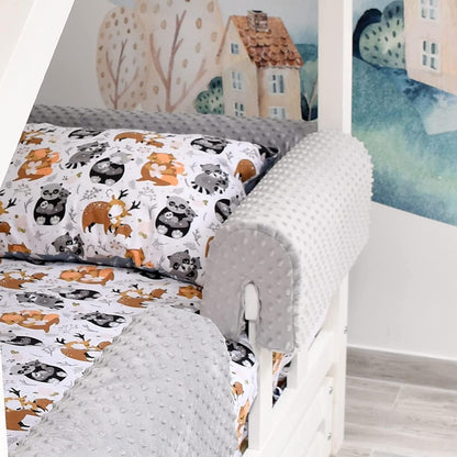 DREAMLAND Bettumrandung Babybett - Komplett Set für Kinderzimmer Dekoration und Kopfschutz